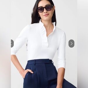 J. McLaughlin Durham Ruffle Top- medium